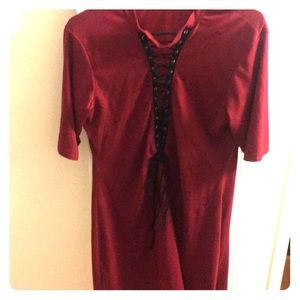 Laced red dress
